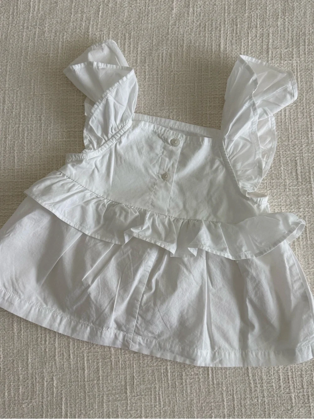 Zara White Floral Ruffle Kids Matching Set